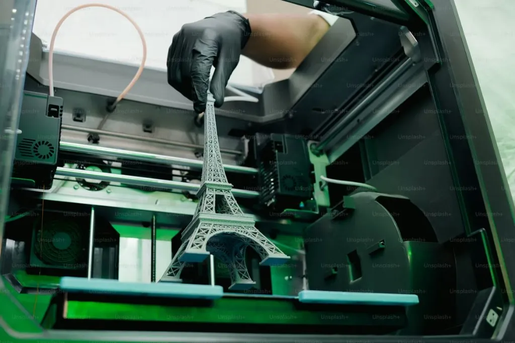 3Dプリンターでエッフェル塔を造形