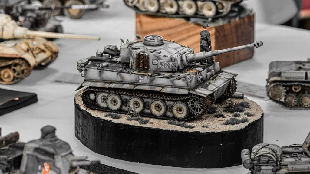 ウェザリング済みティーガー戦車模型